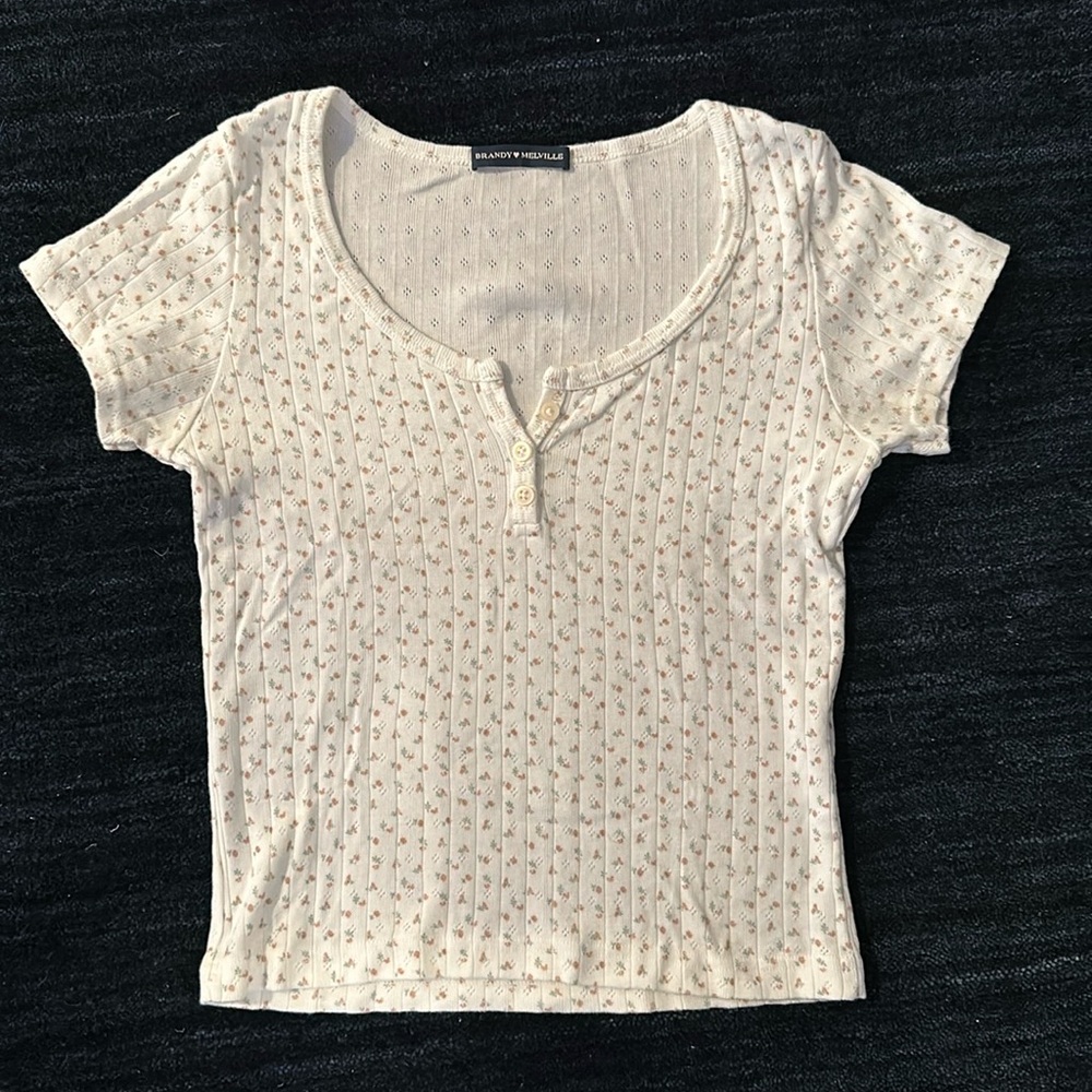brandy melville floral tshirt